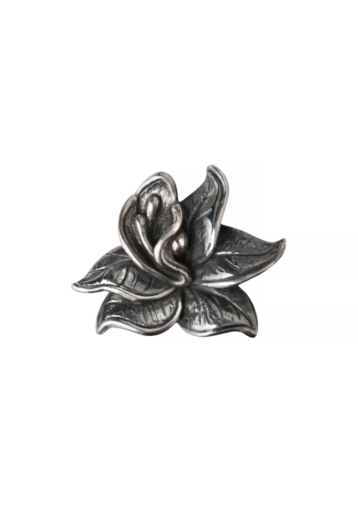 Silver Flower Brooch