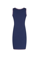Chanel Navy Blue Dress With Coloured Trim