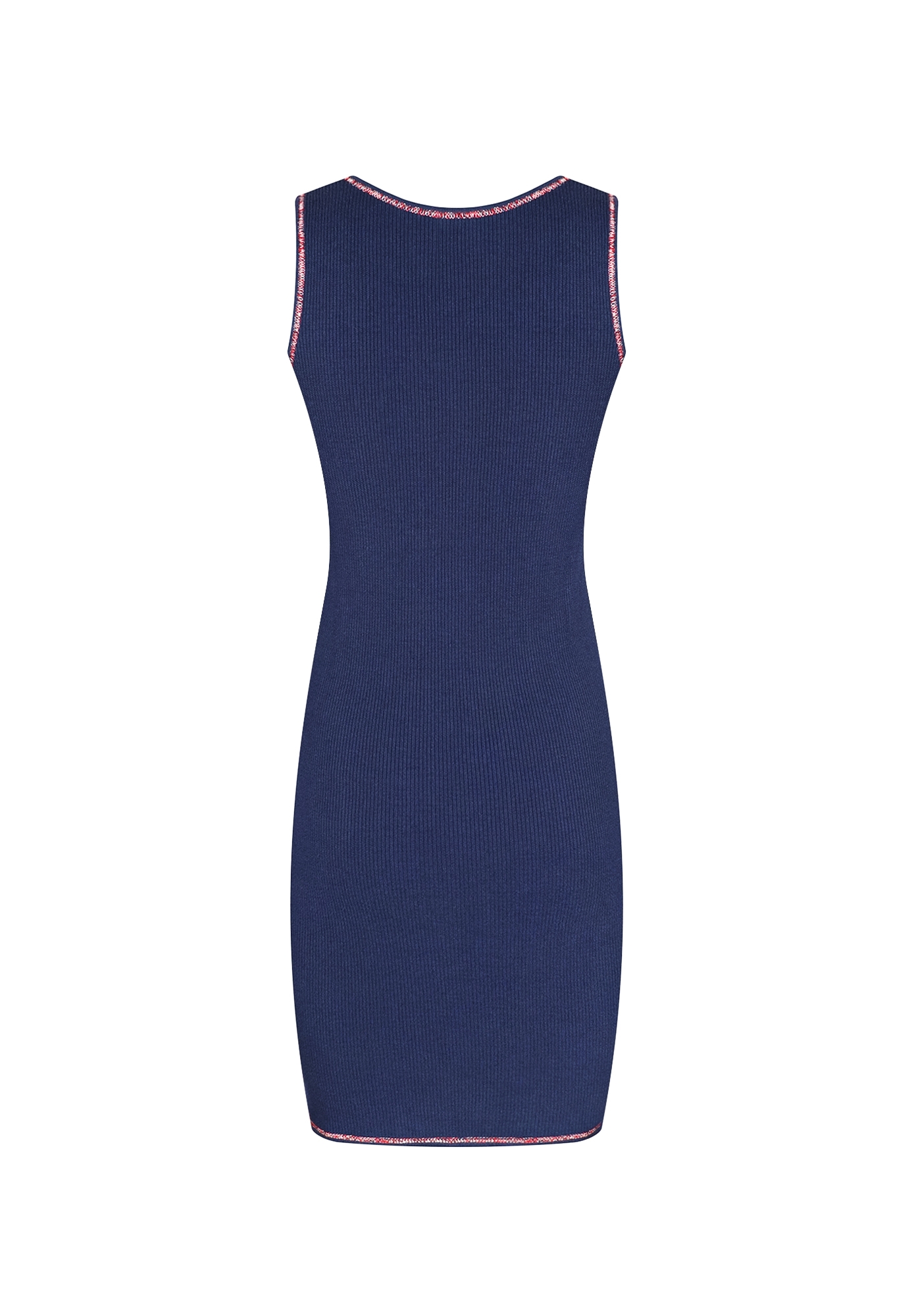 Chanel Navy Blue Dress With Coloured Trim