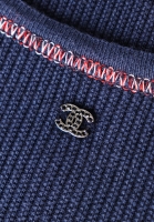 Chanel Navy Blue Dress With Coloured Trim