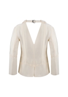 Prada White Silk Jacket With Open Back