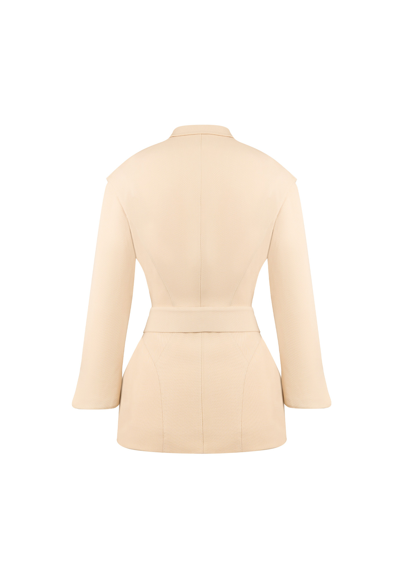 Thierry Mugler Beige Jacket With Belt