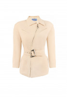 Thierry Mugler Beige Jacket With Belt