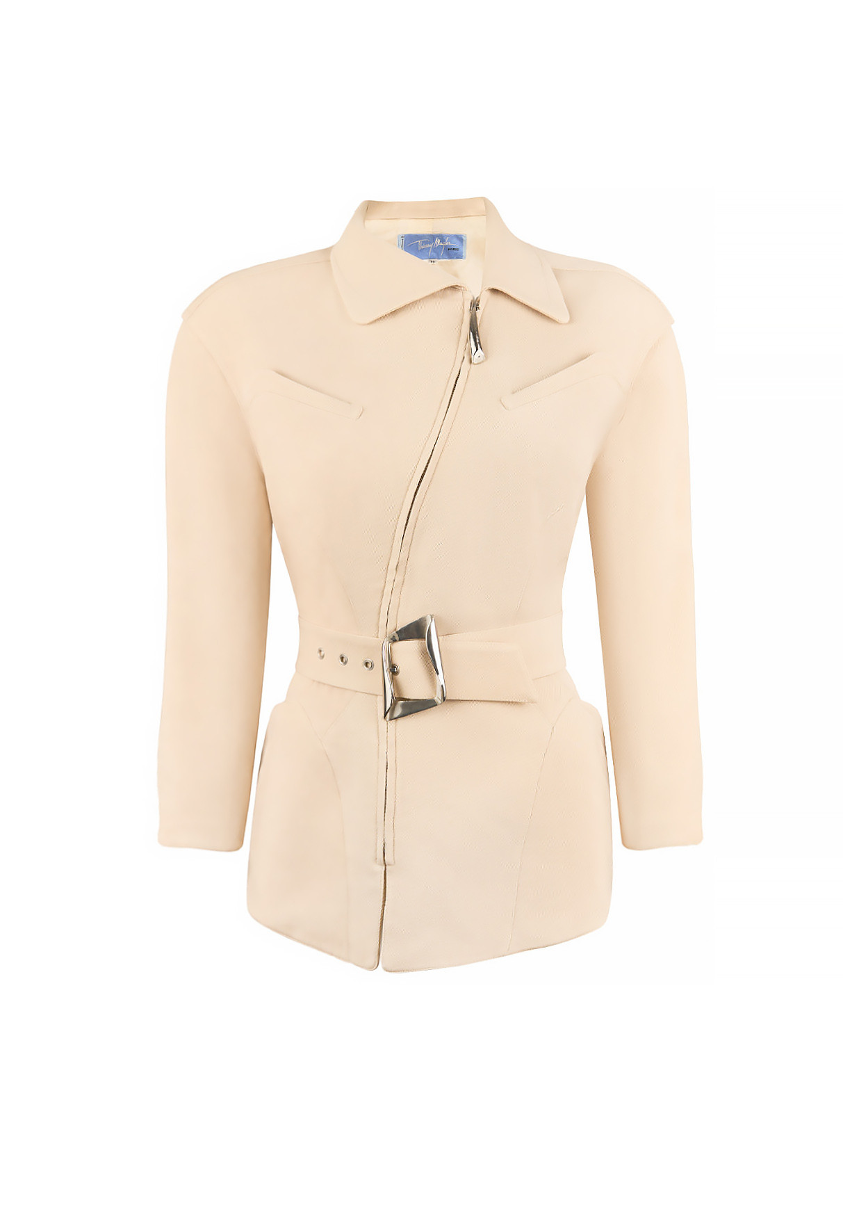 Thierry Mugler Beige Jacket With Belt