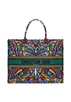 Christian Dior Book Tote Multicolor Butterfly Embroidery Bag