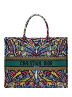 Christian Dior Book Tote Multicolor Butterfly Embroidery Bag