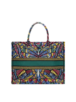 Christian Dior Book Tote Multicolor Butterfly Embroidery Bag