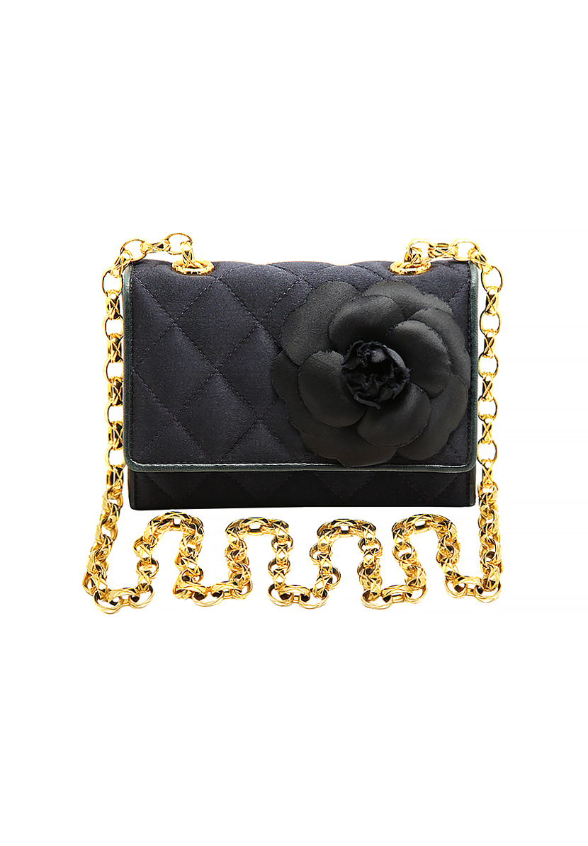 Chanel Camellia Silk Handbag 