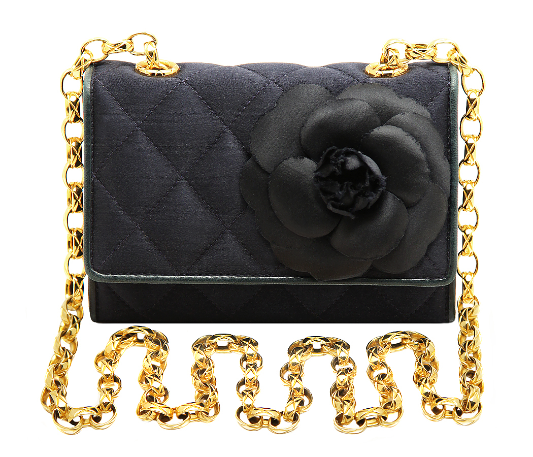 Chanel Camellia Silk Handbag 