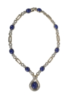 Panetta Necklace With Blue Cabochons
