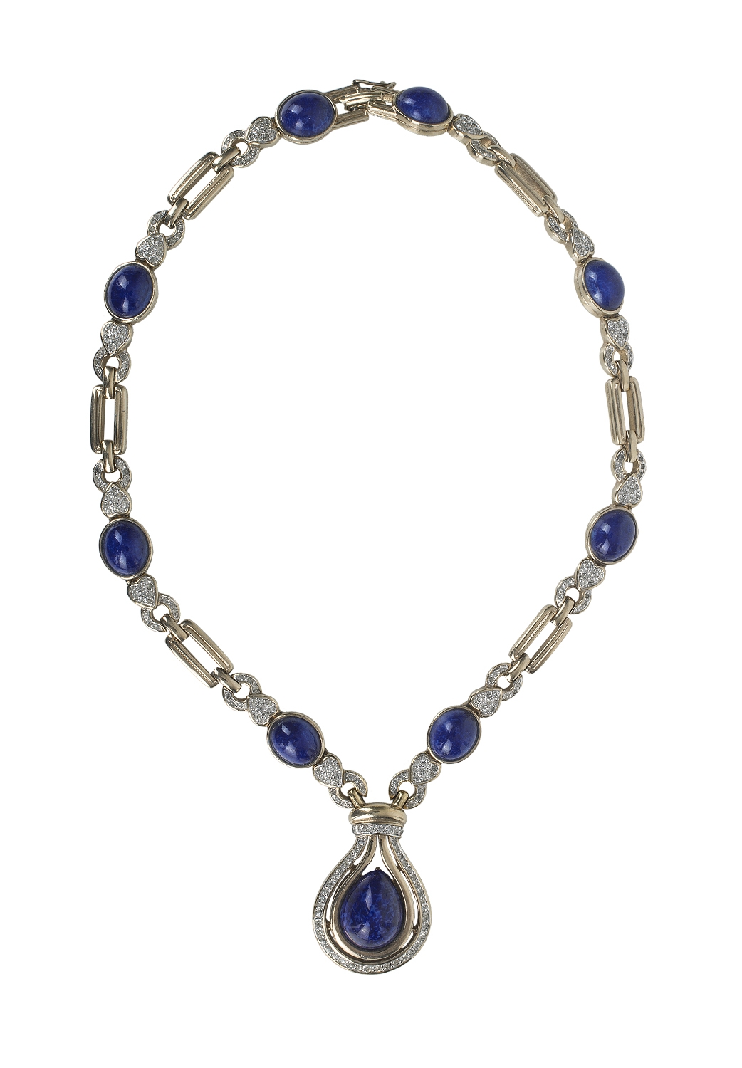 Panetta Necklace With Blue Cabochons