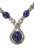 Panetta Necklace With Blue Cabochons