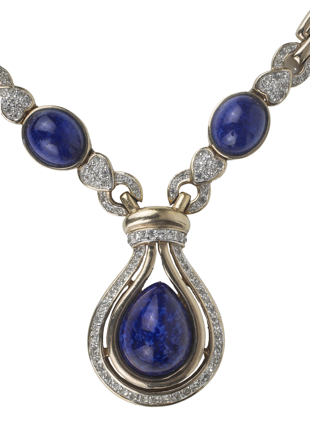 Panetta Necklace With Blue Cabochons