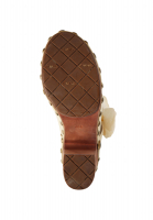 Chanel Ivory Suede Sabots With A Flower