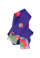 Chanel Purple Bandeau Scarf With Fringes