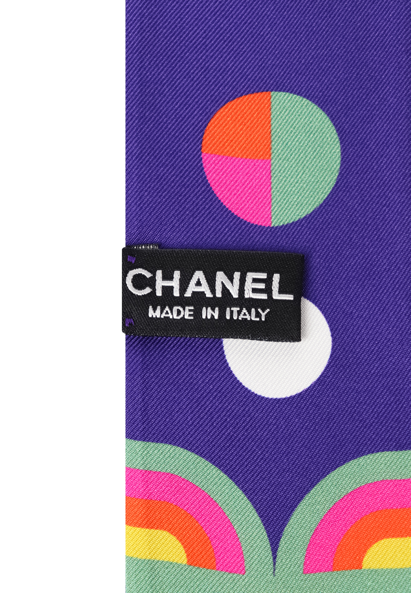 Chanel Purple Bandeau Scarf With Fringes