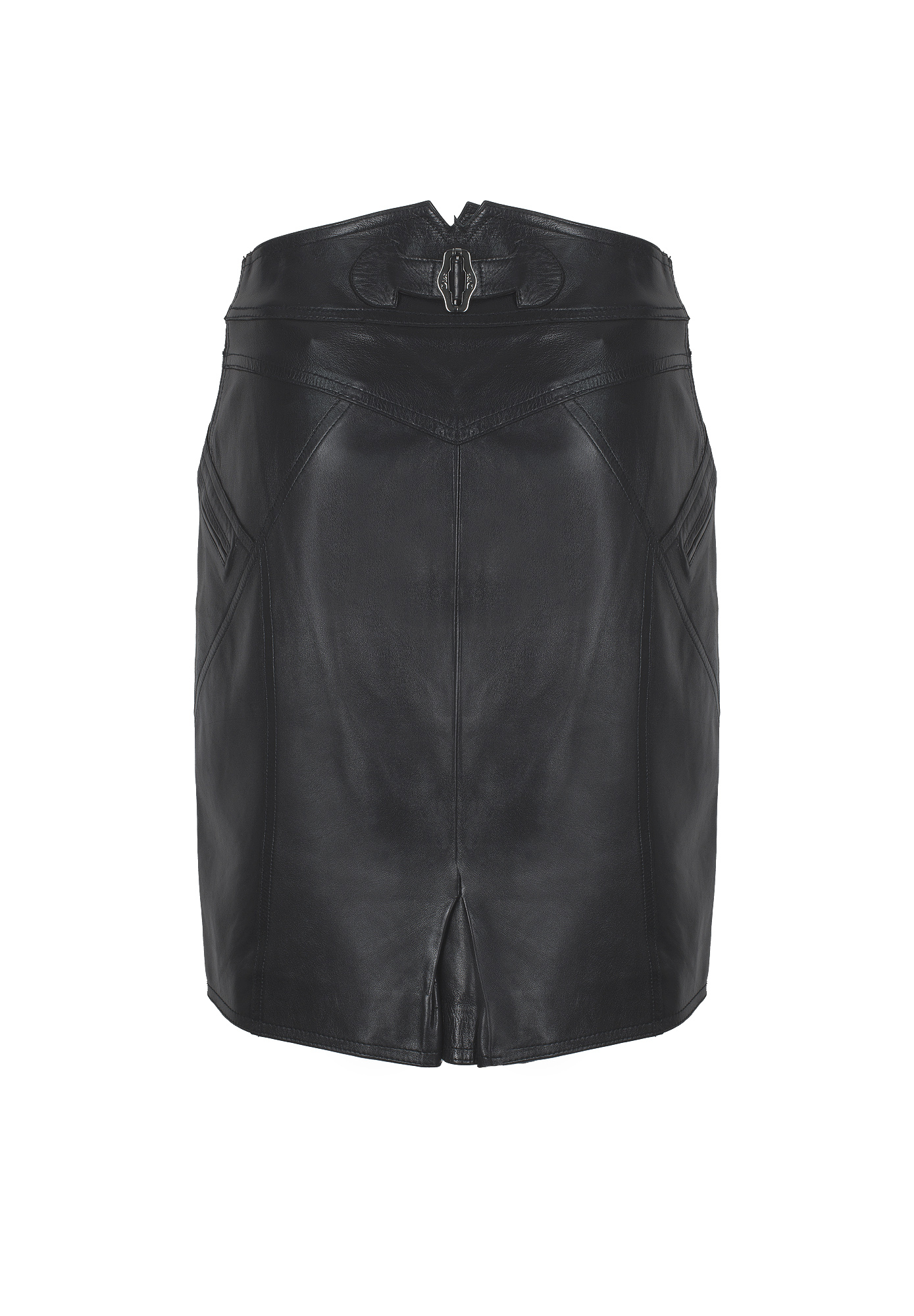 Christian Dior Black Leather Skirt
