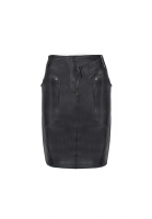 Christian Dior Black Leather Skirt