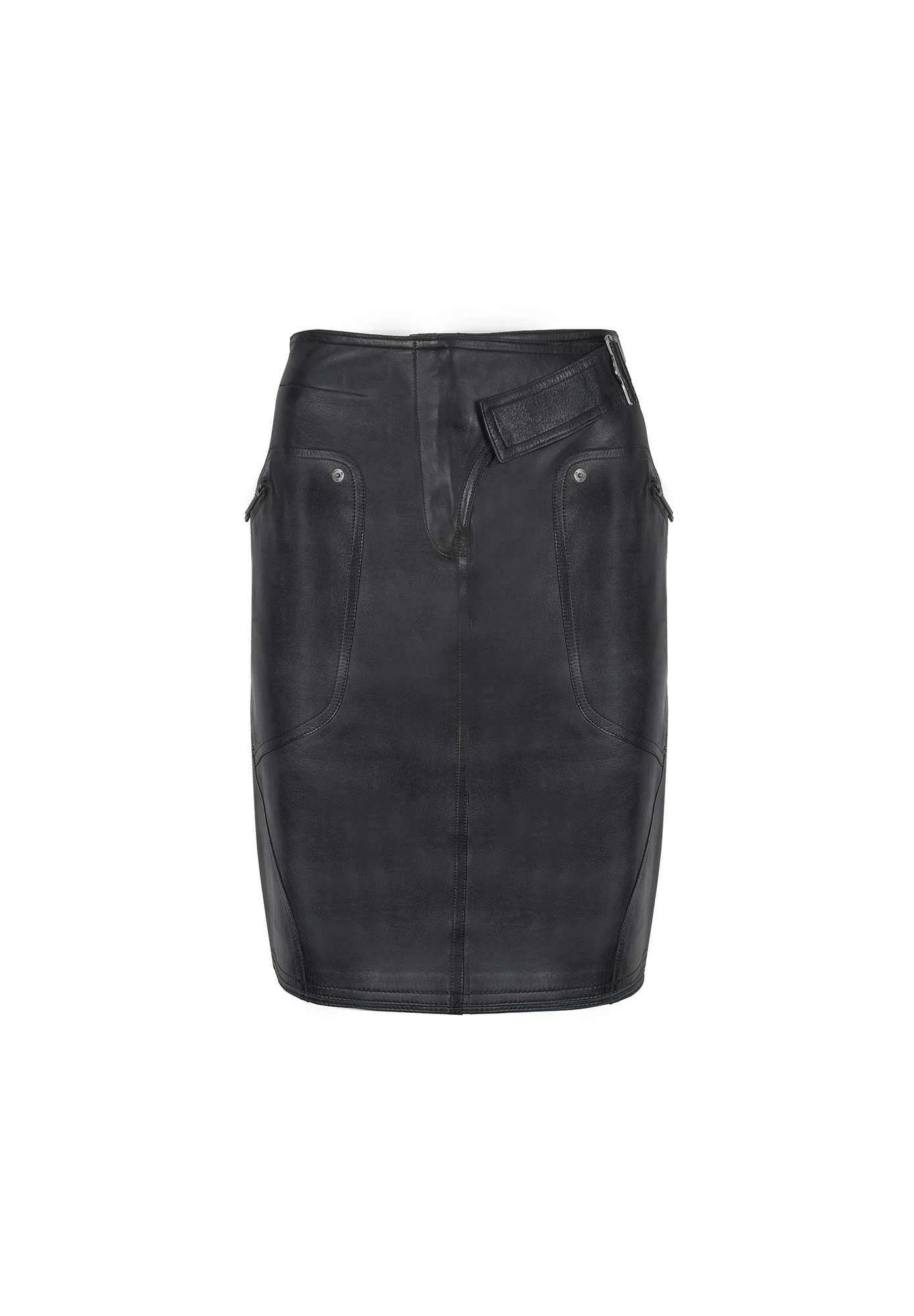 Christian Dior Black Leather Skirt