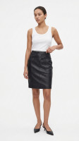 Christian Dior Black Leather Skirt