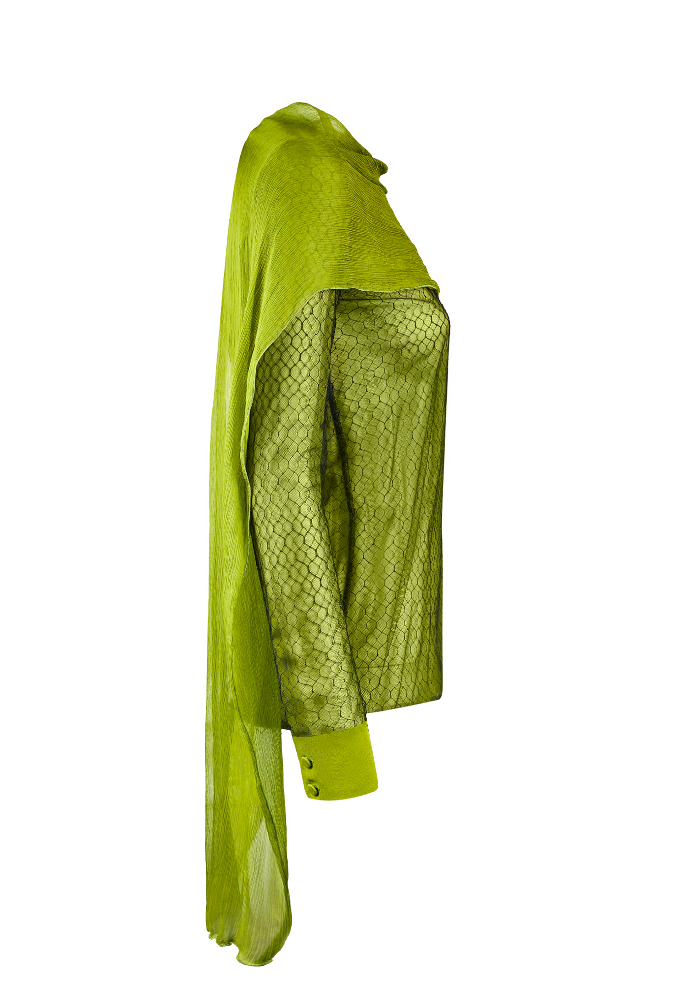 Green Draped Gucci Blouse