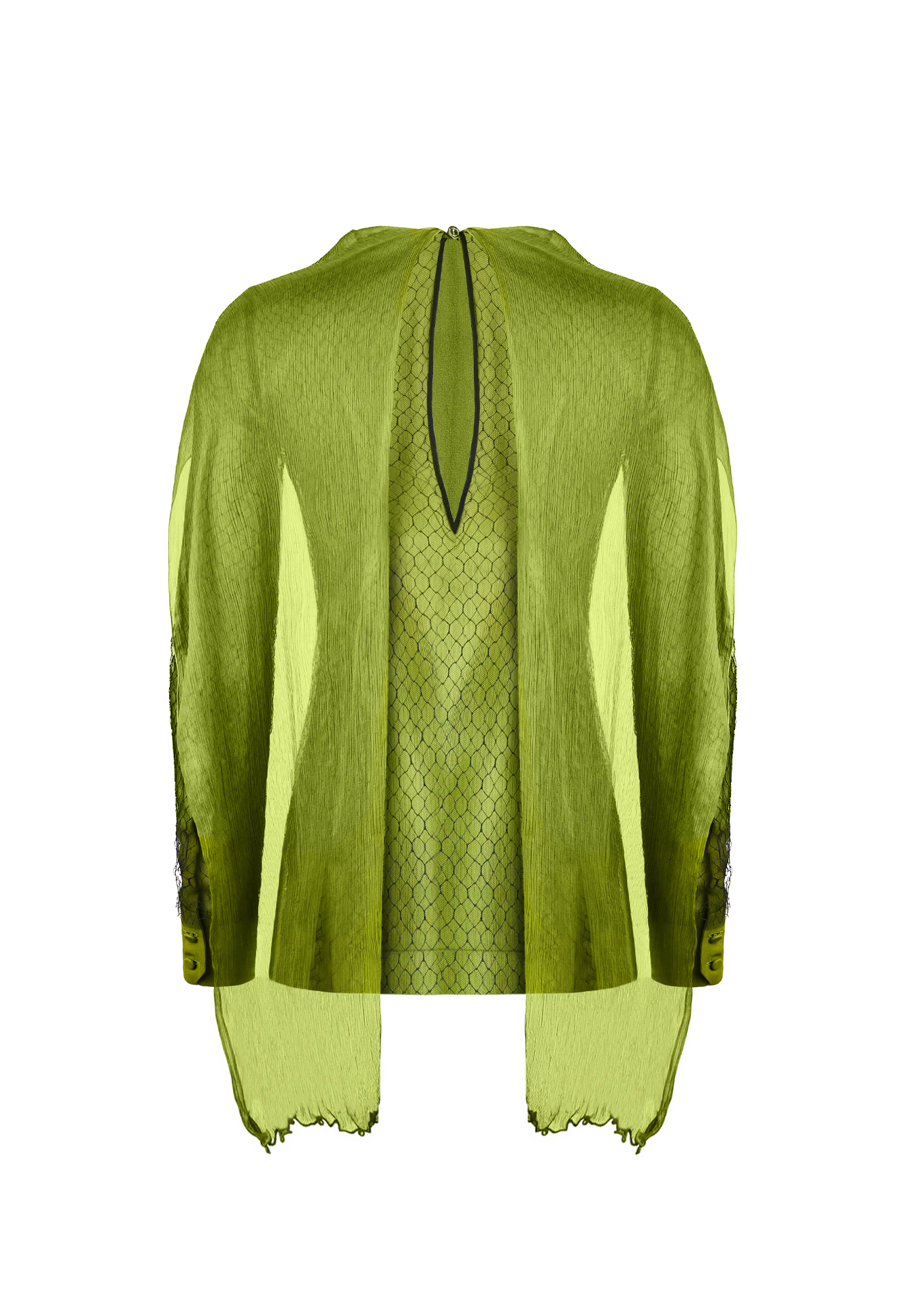 Green Draped Gucci Blouse