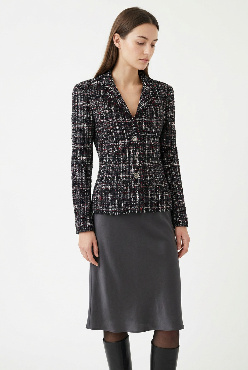 Chanel Raw-Edge Tweed Jacket