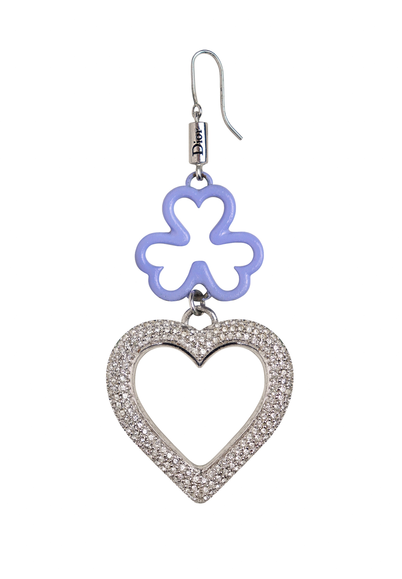 Christian Dior Earrings With Clover And Heart