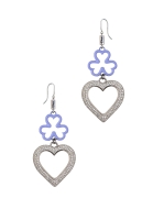 Christian Dior Earrings With Clover And Heart