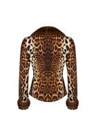 Christian Dior Leopard Jacket With Fur Trim