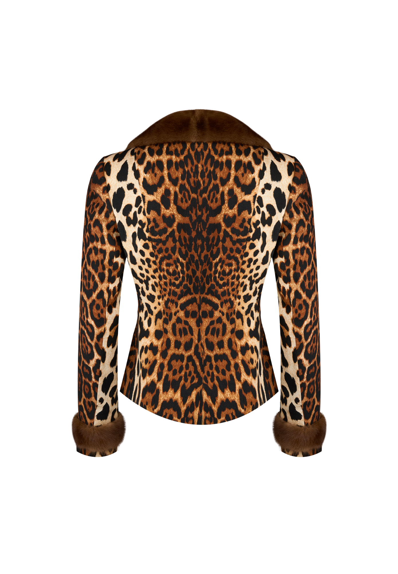 Christian Dior Leopard Jacket With Fur Trim