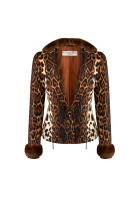 Christian Dior Leopard Jacket With Fur Trim