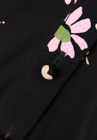 Valentino Black Silk Dress With Floral Print