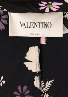 Valentino Black Silk Dress With Floral Print