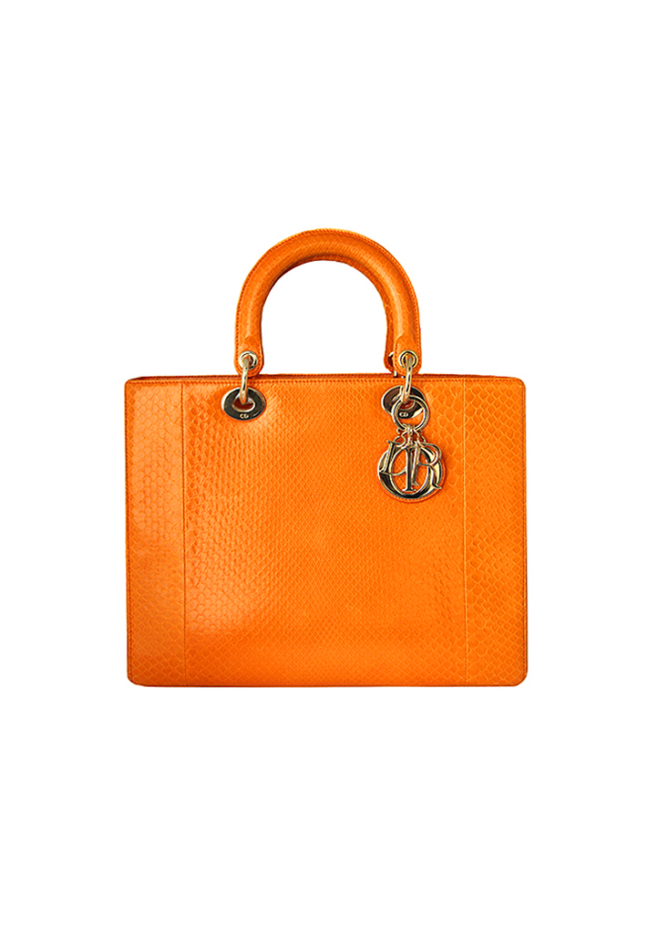 Lady Dior Orange Bag