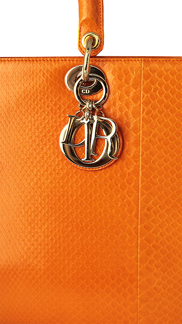 Lady Dior Orange Bag