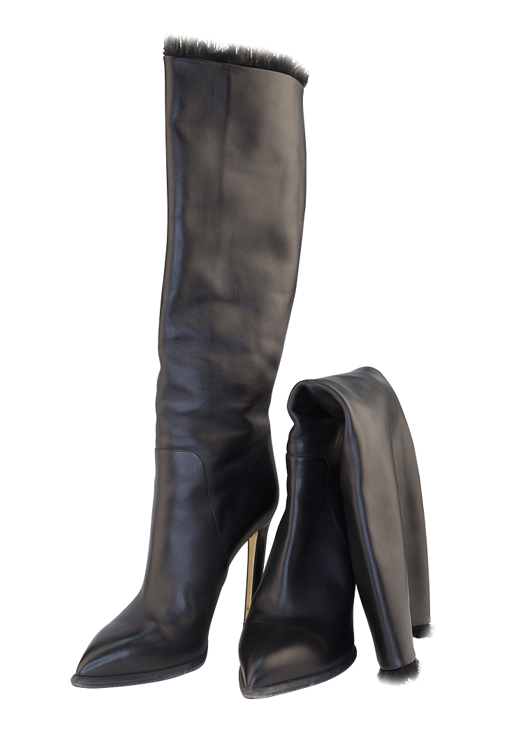 Louis Vuitton Black High-Heel Boots