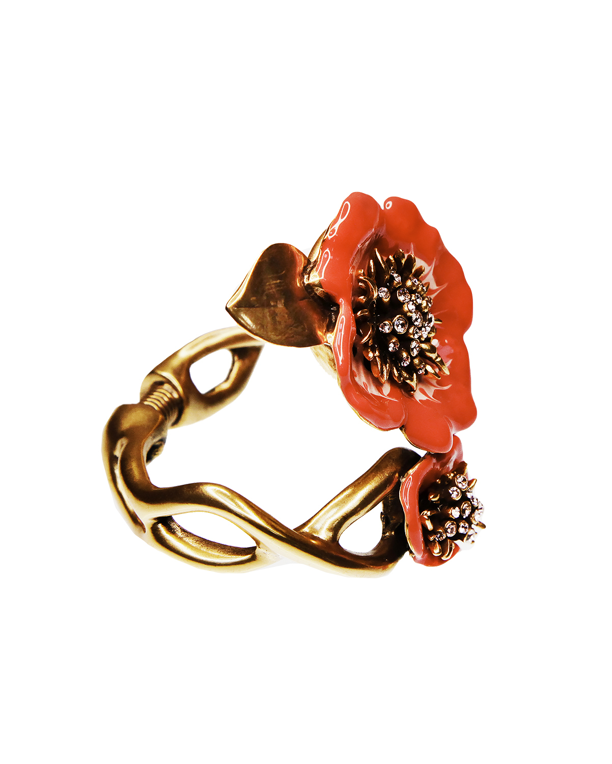 Oscar de la Renta Flower Golden Bracelet