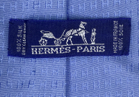 Hermès Light Blue Silk Tie