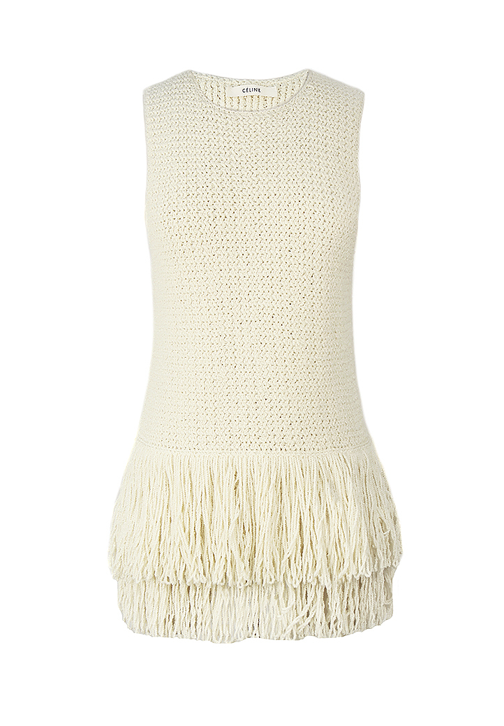 Céline Knitted Fringe Top