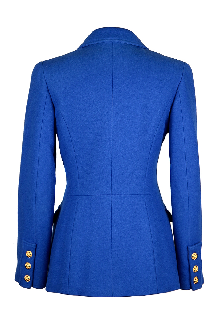 Blue Chanel jacket with patch pockets