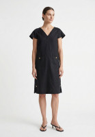 Chanel Black Dress With Short Sleeves