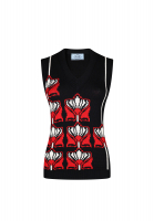 Prada Knitted Vest With A Geometric Pattern