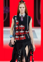 Prada Knitted Vest With A Geometric Pattern