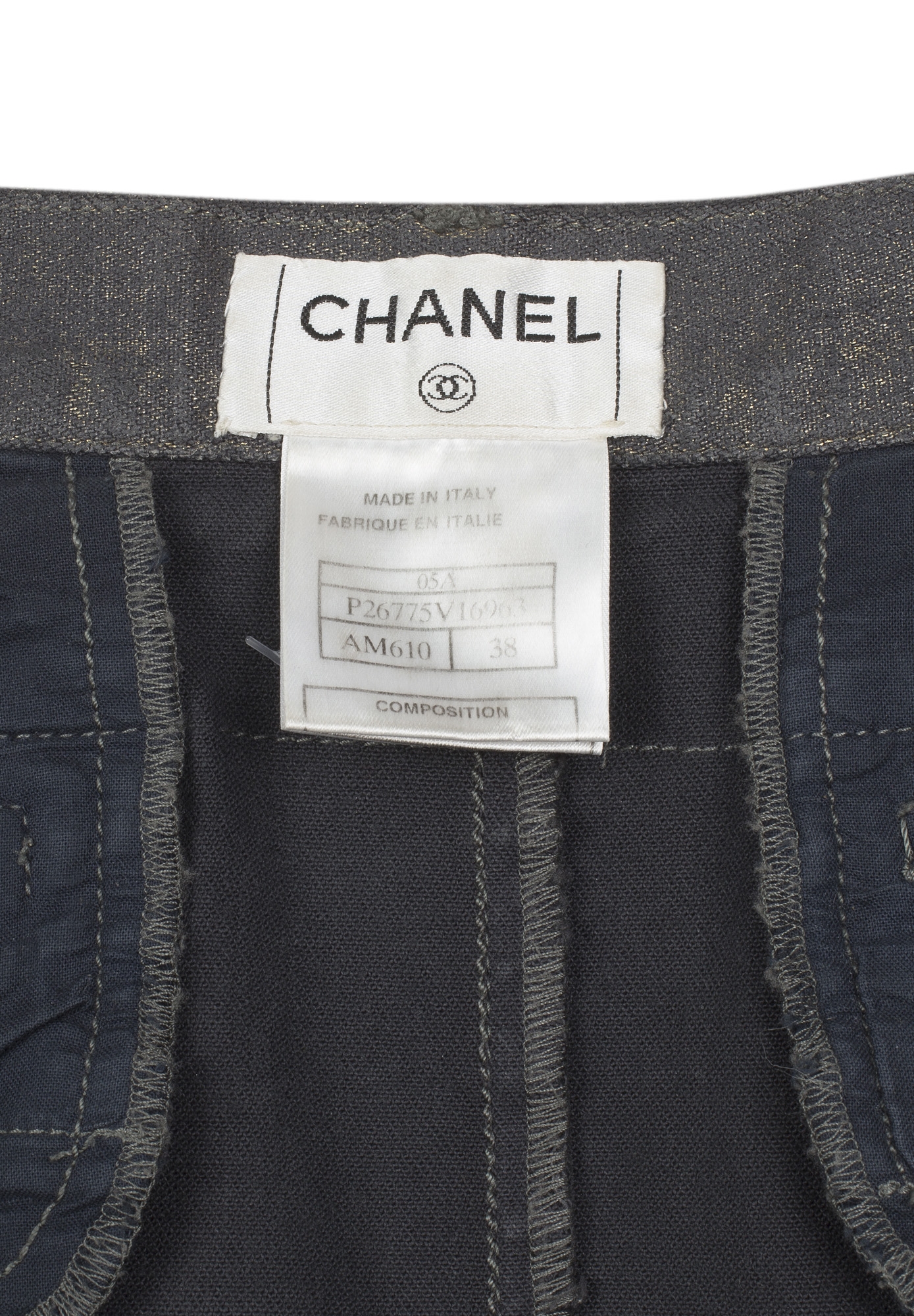 Chanel Gray Denim Skirt