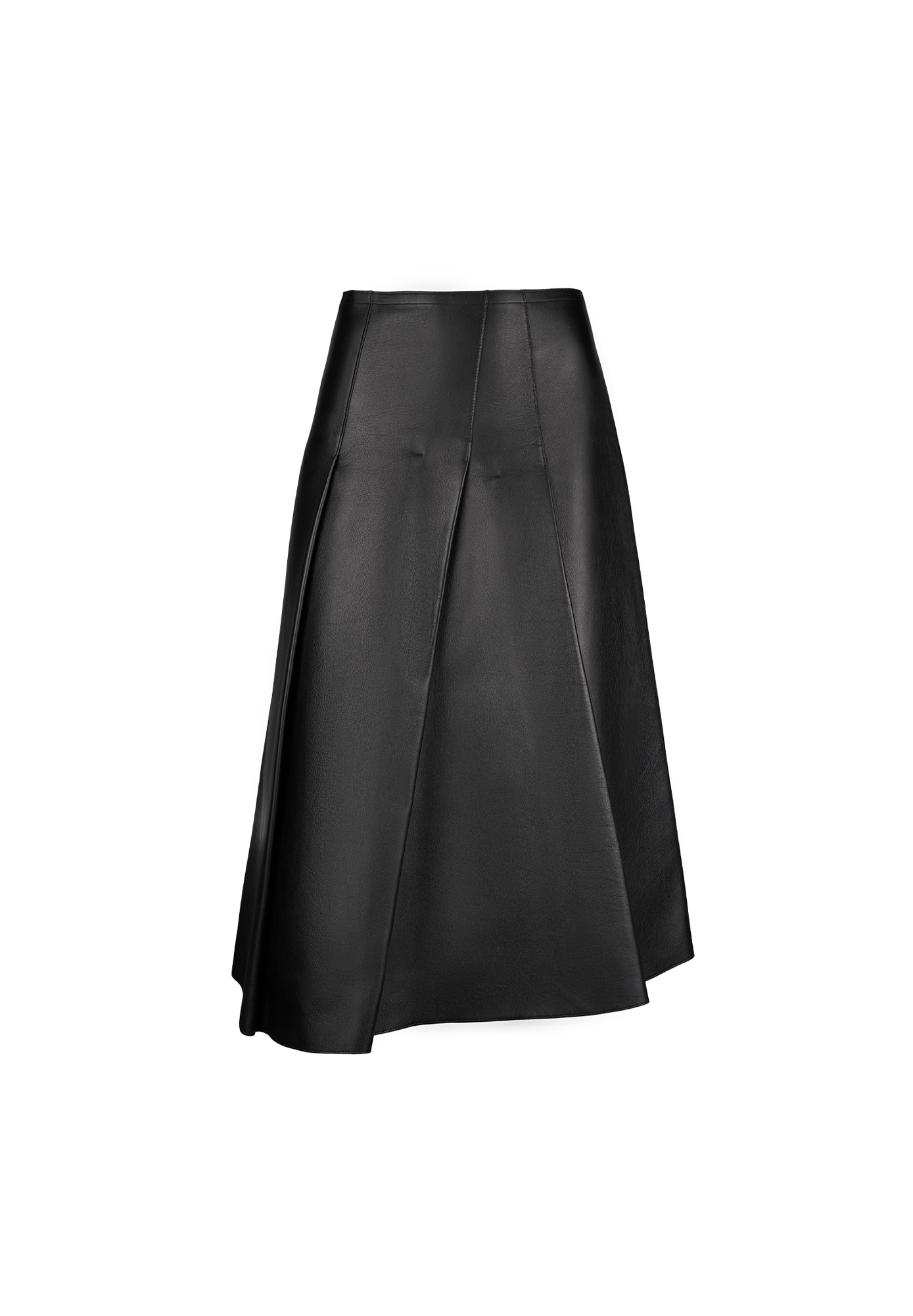 Jil Sander Black Leather Skirt
