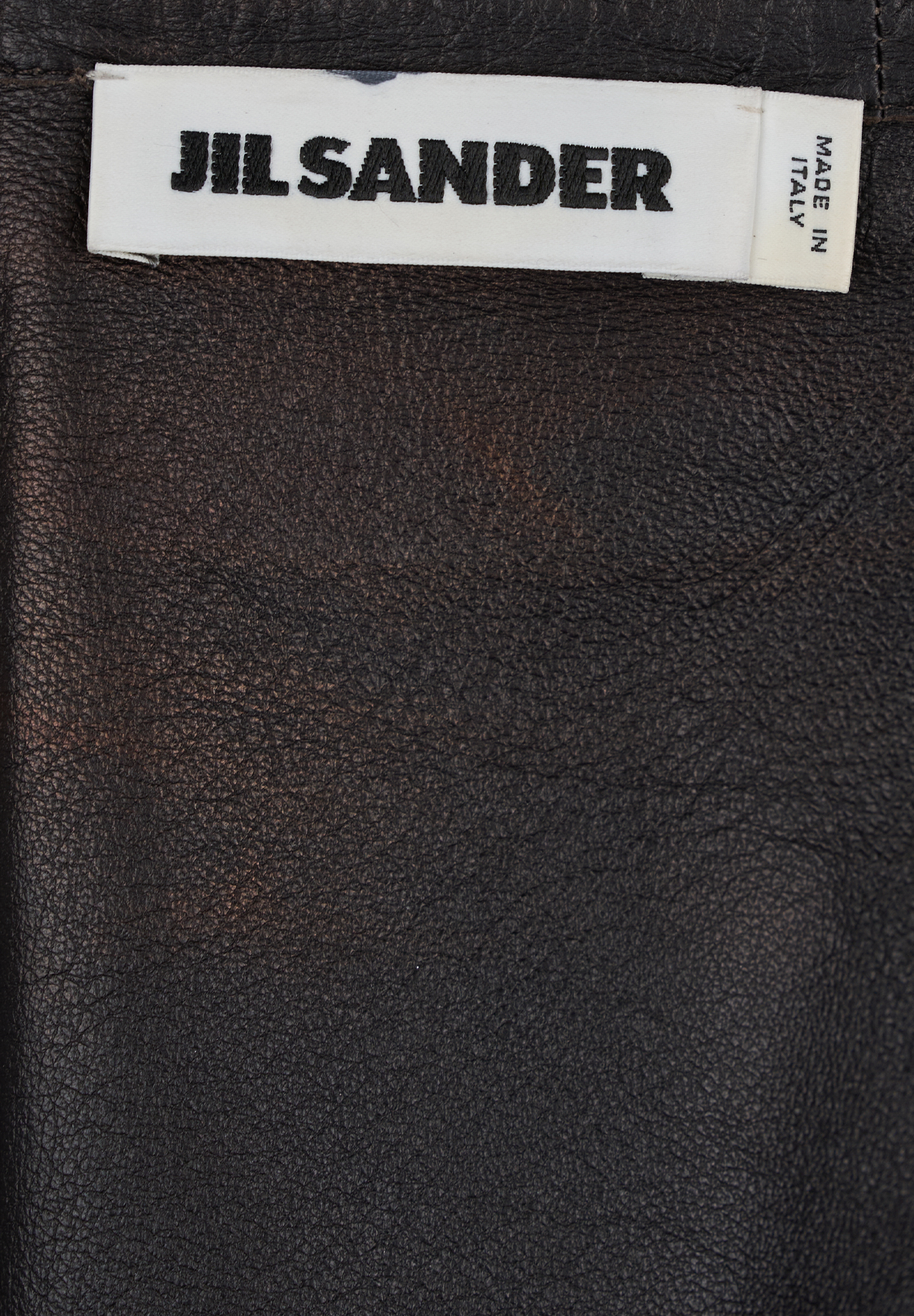 Jil Sander Black Leather Skirt