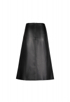 Jil Sander Black Leather Skirt