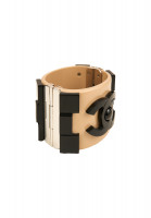 Chanel Beige Cuff Bracelet with Logo