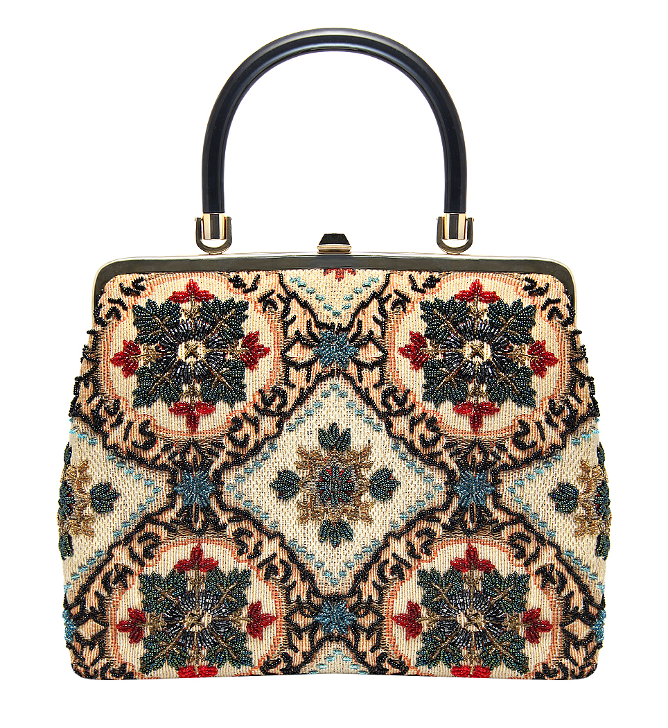 French Ecru Beaded Handbag